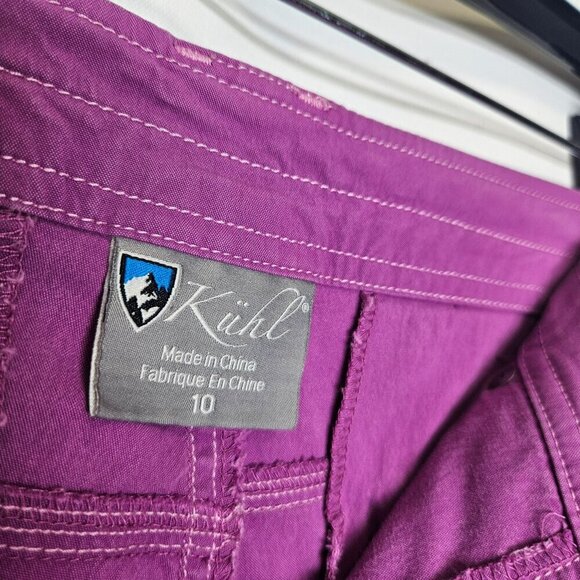 Kuhl Womens Cargo Bermuda Shorts Size 10 Purple Cotton Blend Outdoor Hiking - Picture 6 of 12